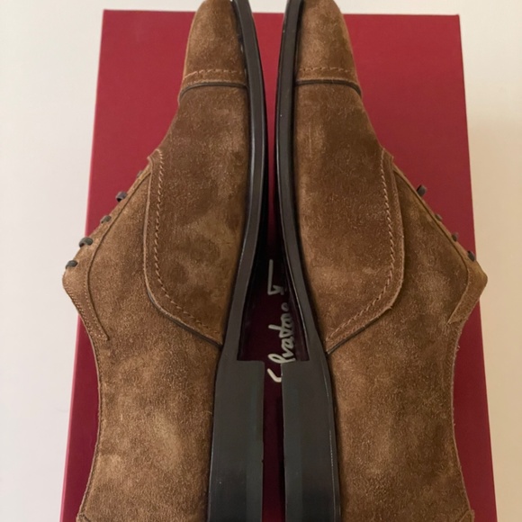 Sz 6 EEE - Salvatore Ferragamo Seul Men Brown Suede Dress Oxford Shoes main image 6